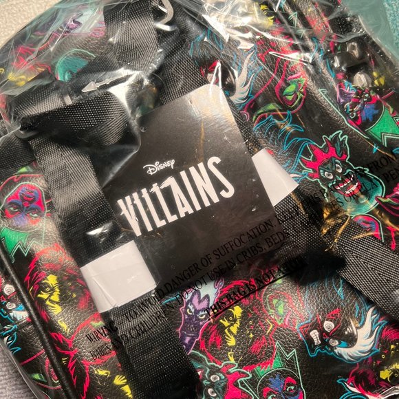 Disney Villains Mini Backpack - Faux Leather & Adjustable Straps - Picture 4 of 6